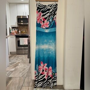 Strapless maxi dress